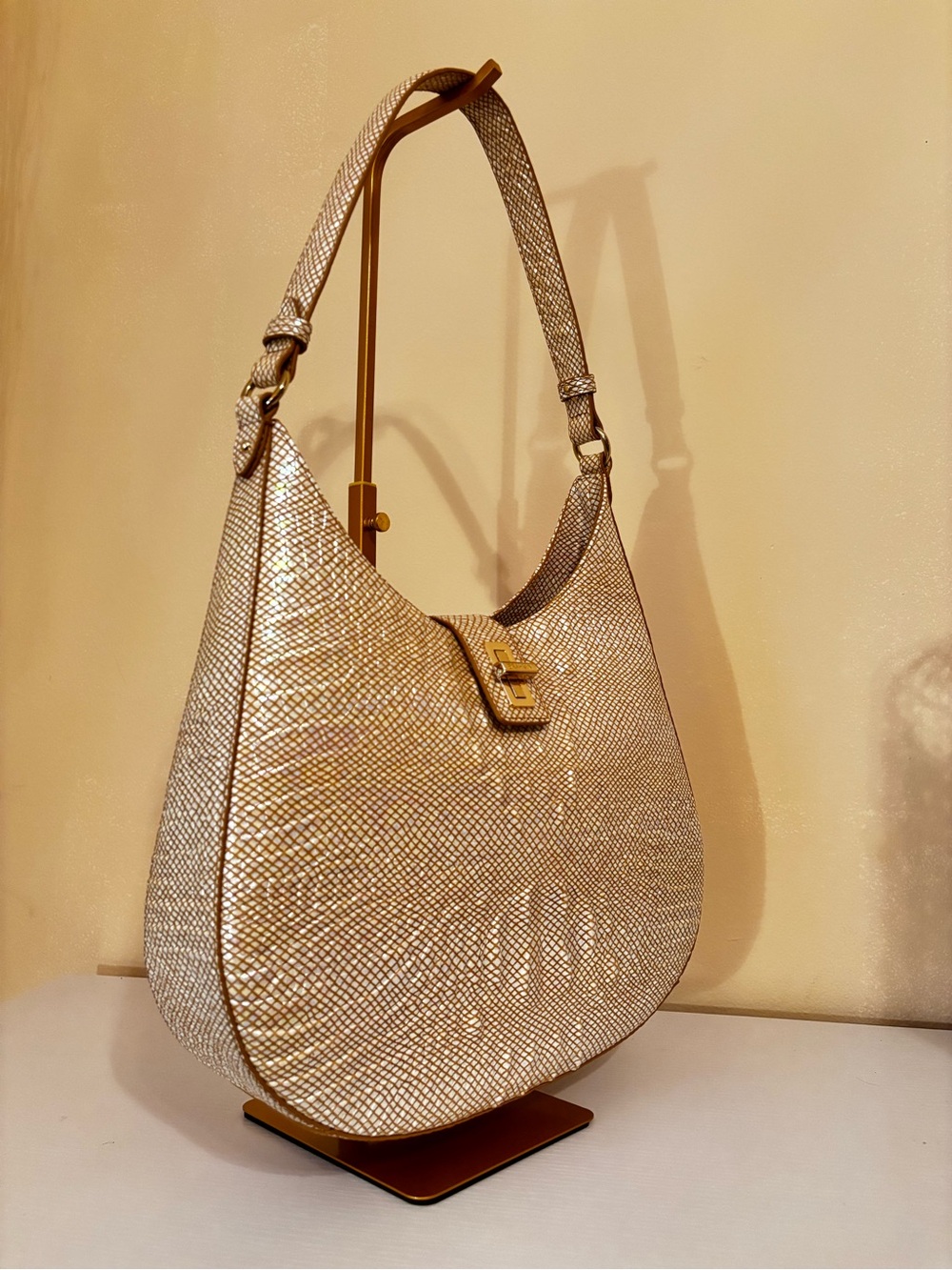 BRAHMIN Fallon Melbourne Tiramisu / Champagne NWOT Shoulder Bag